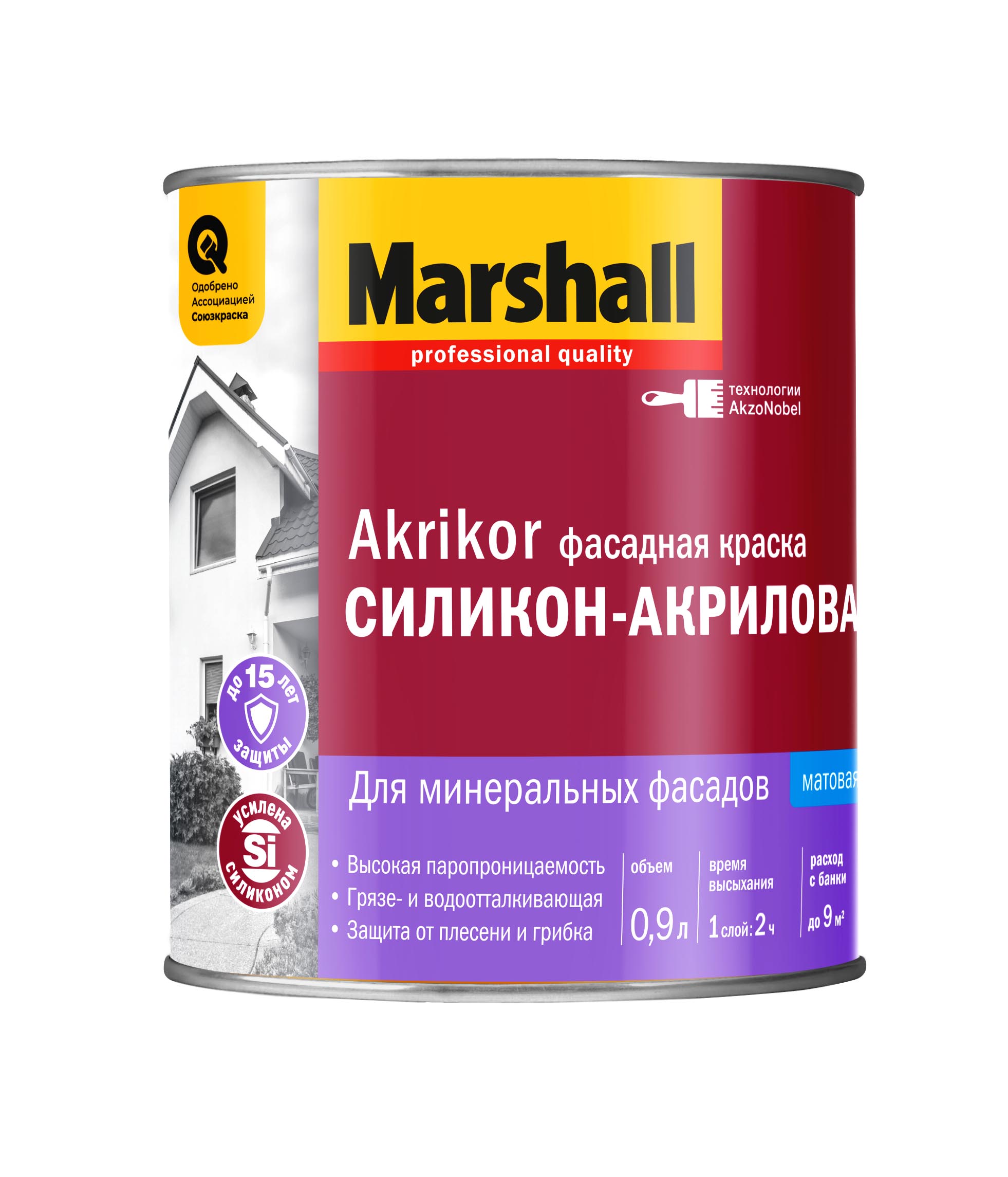 Marshall AKRIKOR фасадная силикон-акриловая BW 0.9л