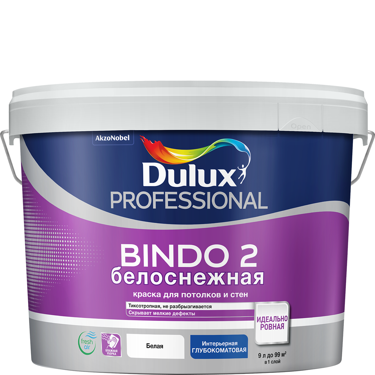 Luxium (Dulux) BINDO 2 Белый 9л