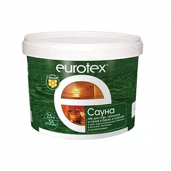 Лак для стен Eurotex Сауна фото
