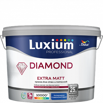 Краска для стен и потолков Dulux (luxium) Diamond Extra Matt фото