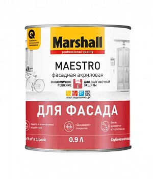 Краска фасадная акриловая Marshall Maestro глубокоматовая фото