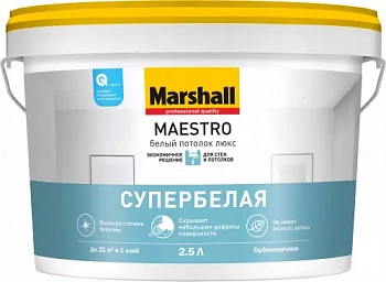 Краска Marshall Maestro Белый потолок Люкс фото