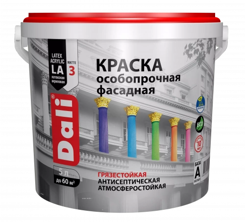 Краска DALI особопрочная фасадная акриловая