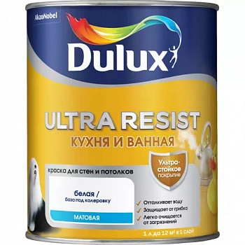 Краска водно-дисперсионная Dulux (luxium) Ultra Resist Кухня и Ванная фото