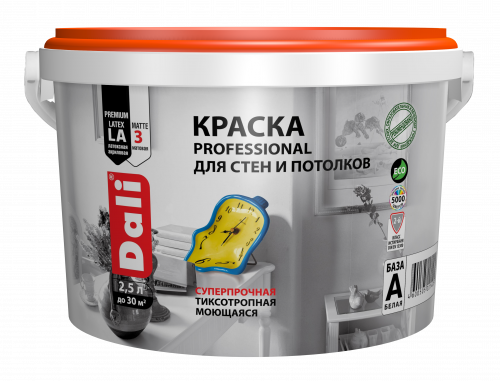 Краска DALI PROFESSIONAL Глубокоматовая белая 2.5л