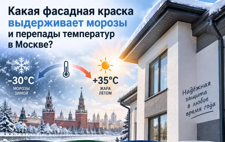 Какая фасадная краска выдерживает морозы и перепады температур в Москве?