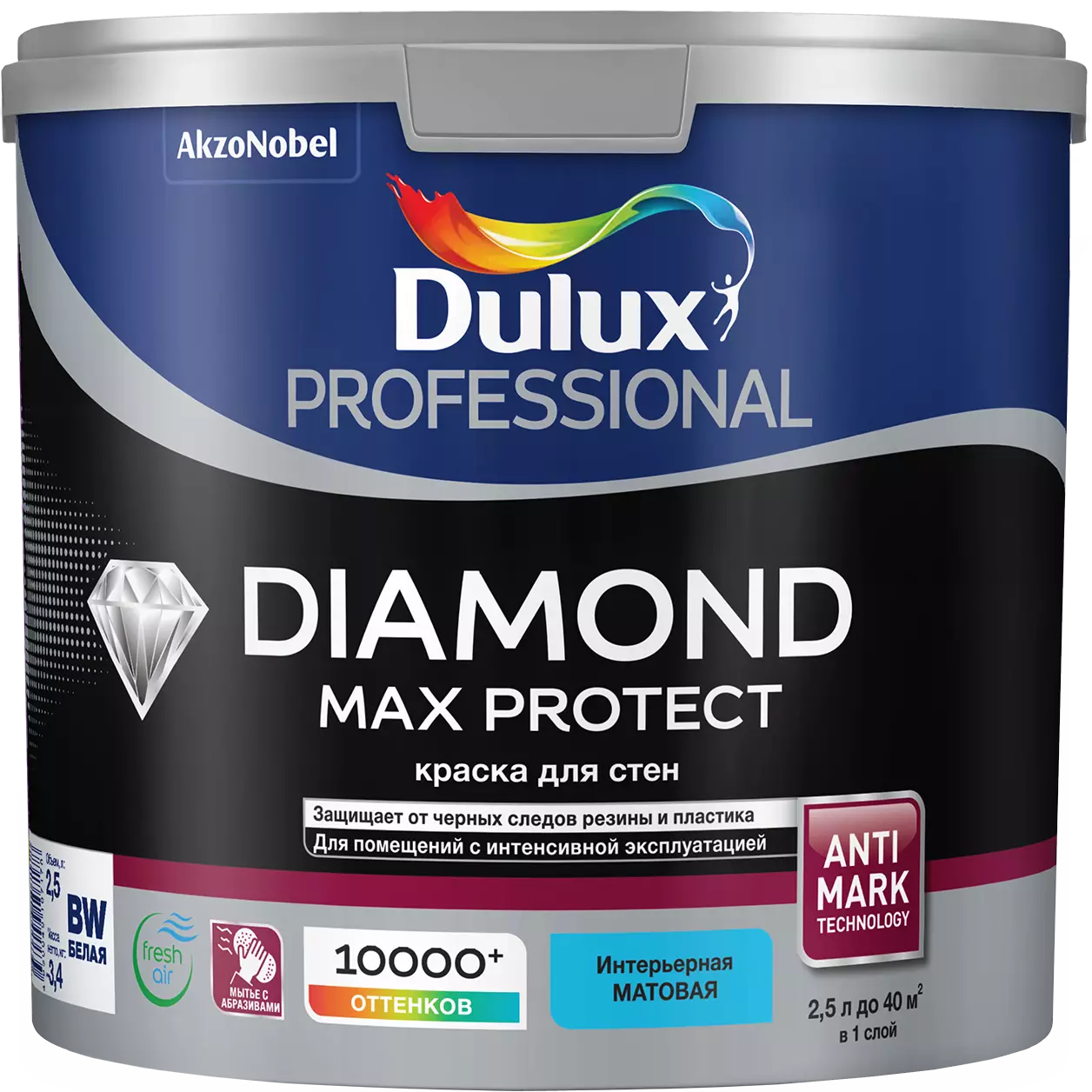 Краска Luxium Professional Diamond Max Protect мат BС 2.25л