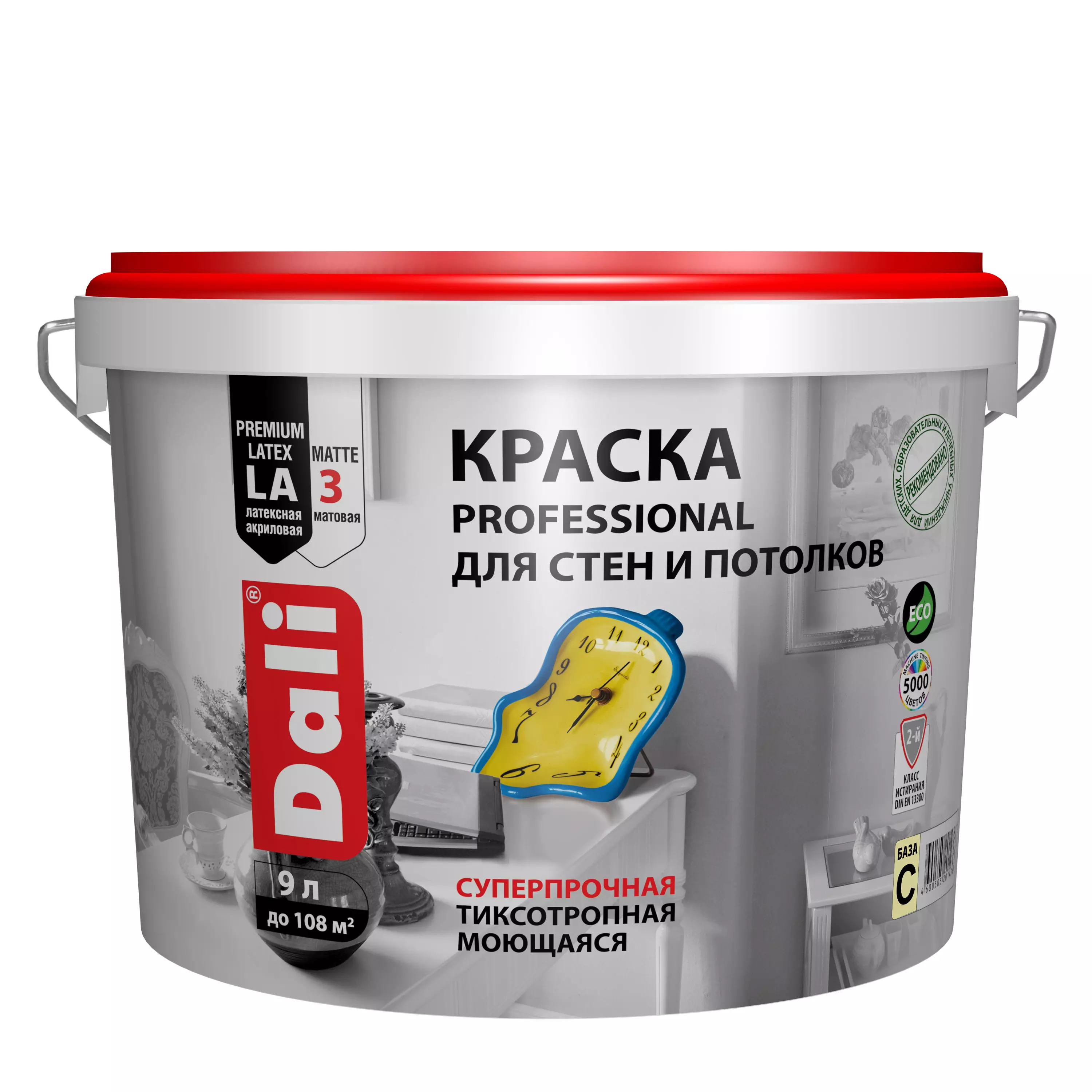 Краска DALI PROFESSIONAL Глубокоматовая прозрачная 9л