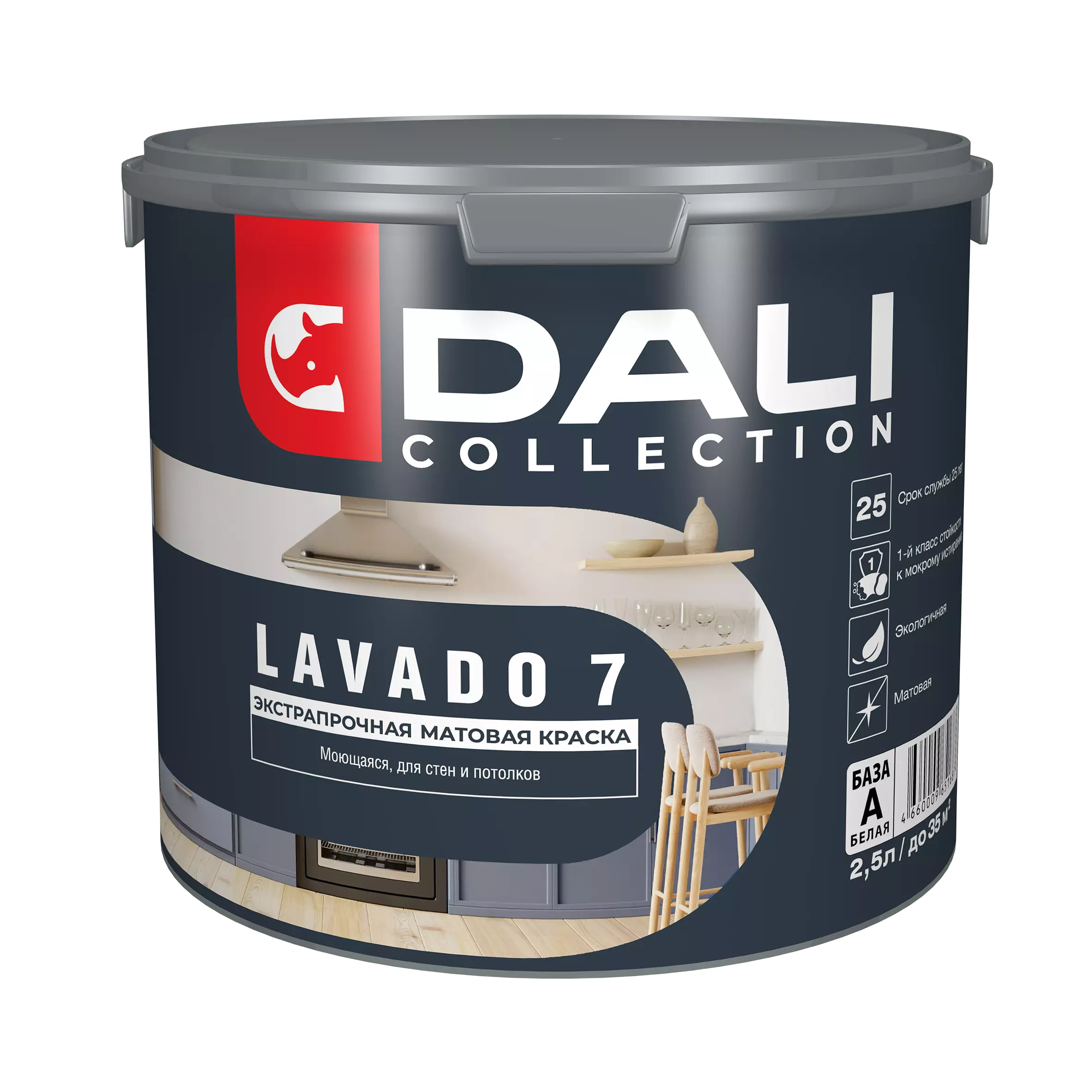 Краска Dali Collection Lavado 7 BW 2.5л